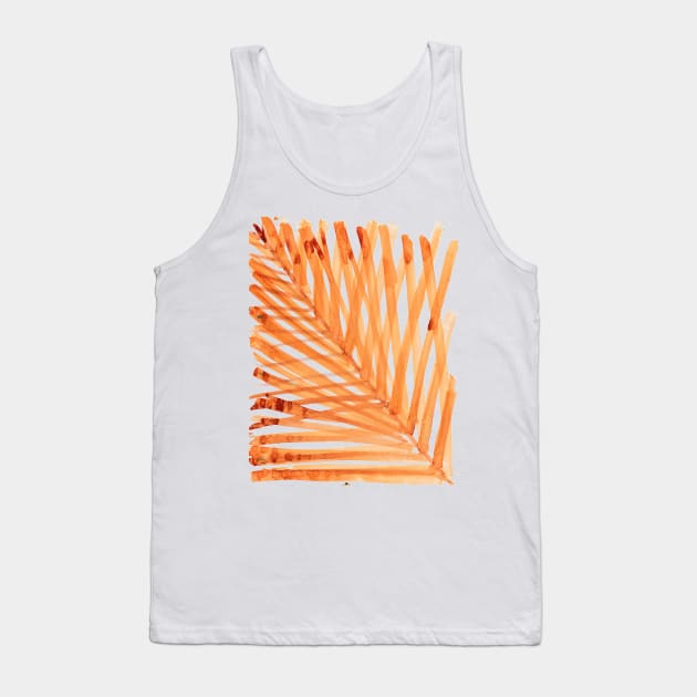 watercolor lines palm leaf 1 Tank Top by mariacaballer